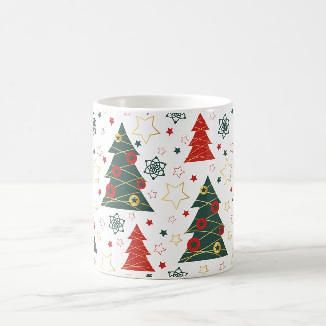 Christmas Gold Twinkle Starry Pines Kaffeetasse (Mittel)