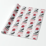 Christmas Golf Ball Sports Custom Name Geschenkpapier<br><div class="desc">A cute illustration of golf ball wearing a Santa hat with words "Merry Christmas" and your custom name. Perfect for adults and kids who love playing golf. An ideal golf themed Christmas wrapping paper for golf players, golf coaches, athletes and golf enthusiasts. Simply customize the name and make it your...</div>