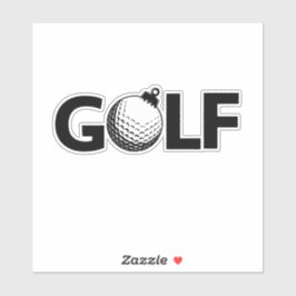 Christmas Golf Ornament Classic Aufkleber