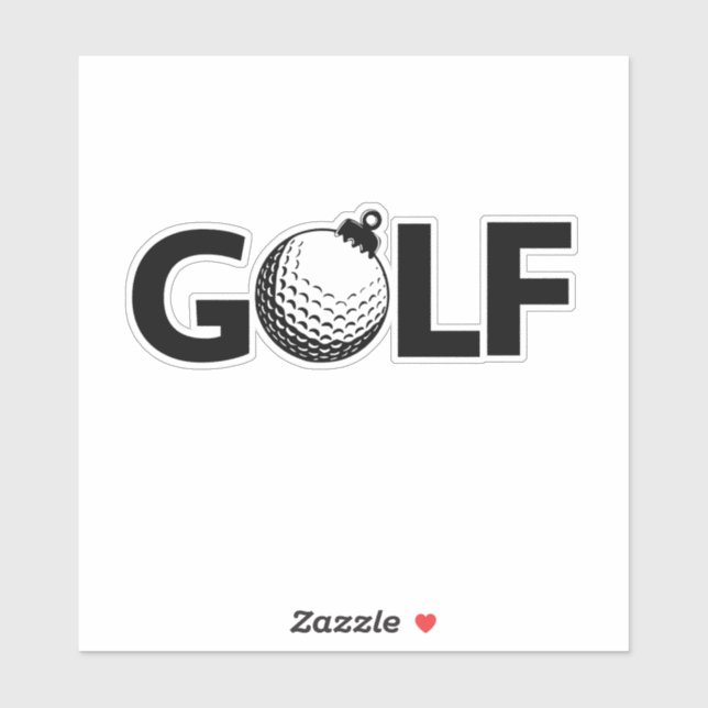 Christmas Golf Ornament Classic Aufkleber (Blatt)