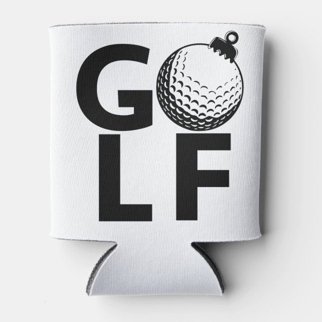 Christmas Golf Ornament Dosenkühler (Vorderseite)