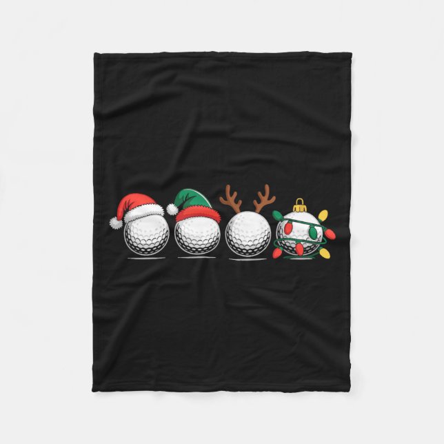 Christmas Golf Player, X-mas  Fleecedecke (Vorderseite)