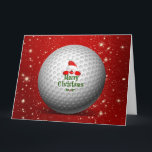 Christmas Golf Santa Design Karte<br><div class="desc">Golfers eigenes Weihnachtsdesign</div>