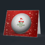 Christmas Golf Santa Design Karte<br><div class="desc">Golfers eigenes Weihnachtsdesign</div>