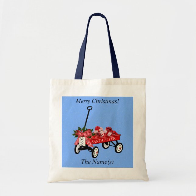 Christmas Goodie Bag Toy Wagon Tote Bags Tragetasche (Vorne)