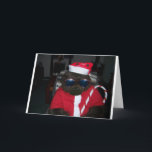 Christmas Gorilla Santa Claus Feiertagskarte<br><div class="desc">Horizontale Grußkartenvorlage</div>