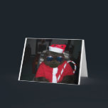 Christmas Gorilla Santa Claus Feiertagskarte<br><div class="desc">Horizontale Grußkartenvorlage</div>