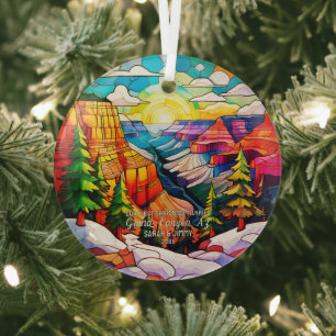 Christmas Grand Canyon AZ Verheiratetes festes Gla Ornament Aus Glas