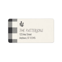 Christmas Gray Buffalo Karierte Rücksendeadresse