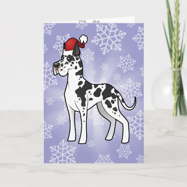 Christmas Great Dane Feiertagskarte (Vorderseite)