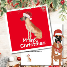 Christmas Great Dane Hund frohe Grußkarte