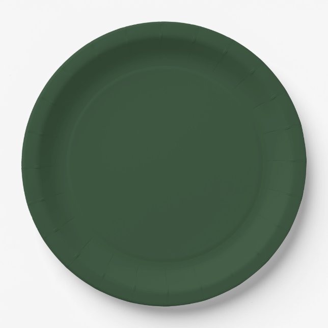 Christmas Green, Holiday Green, Solid Green, Pappteller (Vorderseite)