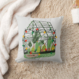 Christmas Green House Botanical Cactus Plants Kissen