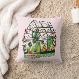 Christmas Green House Botanical Cactus Plants Kissen