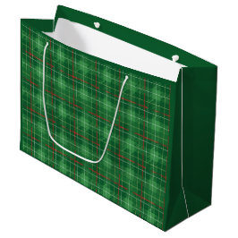Christmas Green Kariert Große Geschenktüte