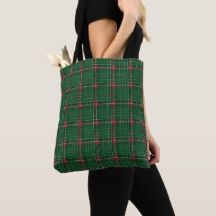 Christmas Green Kariert Tasche