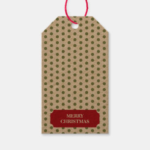 Christmas Green Polka Dots Geschenkanhänger