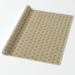 Christmas Green Polka Dots Kraft Geschenkpapier<br><div class="desc">Eine festliche Kombination aus grünen Polka-Punkten auf rustikalem Kraftbraunem Papier Look Hintergrund. Ideal für Weihnachtsgeschenk und Dekoration.</div>