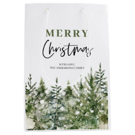 Christmas Green Tree | Merry Christmas Mittlere Geschenktüte