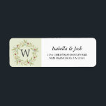 Christmas Greenery Berries Monogram Rücksendeadres<br><div class="desc">Wintergrün verlasse Beeren die Weihnachtsfeiertage Rücksendeadressen-Aufkleber. Einfach die Weihnachtsfächer mit Ihrem Namen,  Ihrer Adresse und dem Monogramm anpassen. Wenn Sie Hilfe benötigen,  kontaktieren Sie uns bitte über unseren Shop.</div>