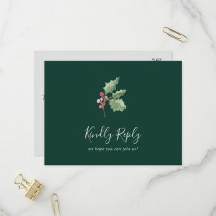 Christmas Greenery Green Song Request UAWG Einladungspostkarte