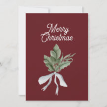 Christmas Greenery Mistletoe Personalisiert