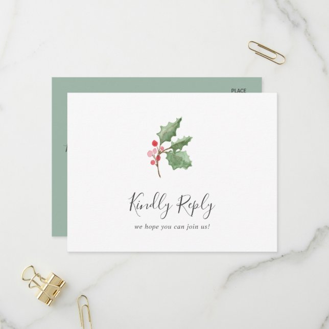 Christmas Greenery Song Request UAWG Postcard Einladungspostkarte (Vorderseite/Rückseite Beispiel)
