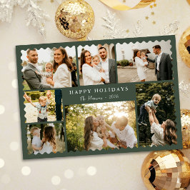 Christmas Greeting 7 Photo Holiday Card Einladung