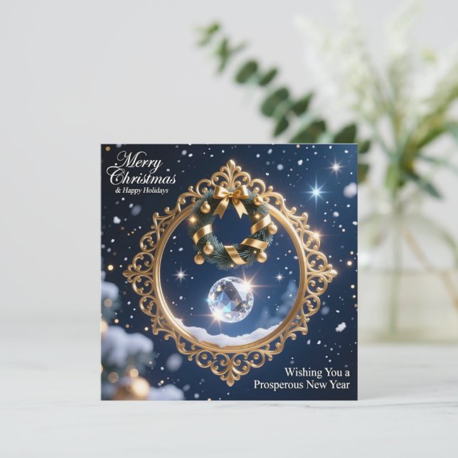 Christmas Greeting Card Feiertagskarte (Stehend Vorderseite)