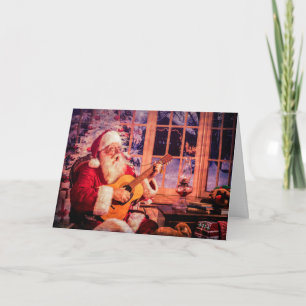 Christmas Greeting Card with Singing Santa Feiertagskarte