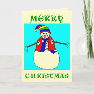 CHRISTMAS GREETING CARDS - SNOWMEN - FUNNY - XMAS FEIERTAGSKARTE