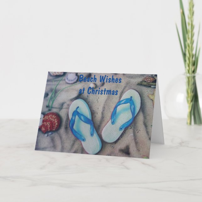CHRISTMAS GREETING "UMDREH DEIN FLOPS" FEIERTAGSKARTE (Vorderseite)