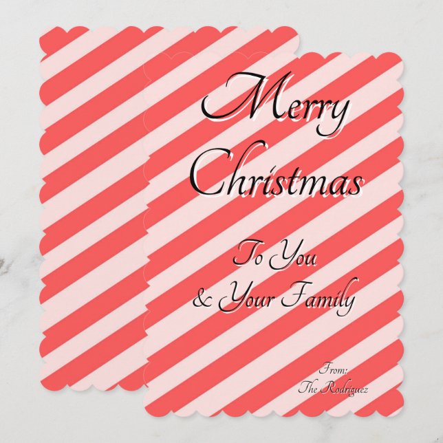 CHRISTMAS GREETINGS CARD EINLADUNG (Vorne/Hinten)