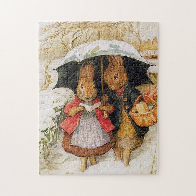 "Christmas Greetings" von Beatrix Potter (Vertikal)