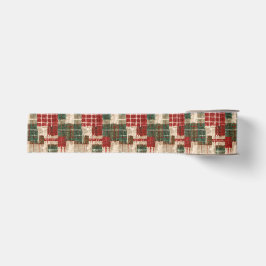 Christmas Grunge Kariert Ripsband