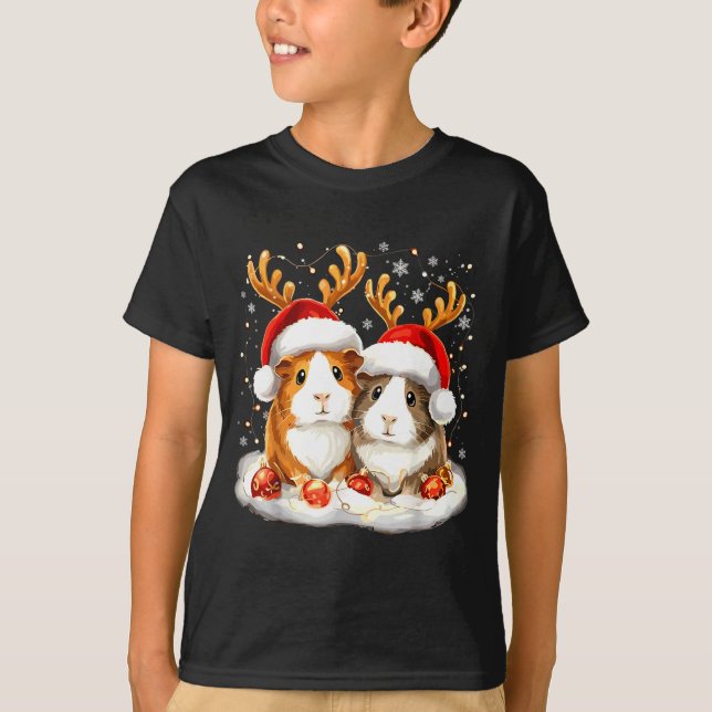Christmas Guinea G Reindeer Xmas  T-Shirt (Vorderseite)
