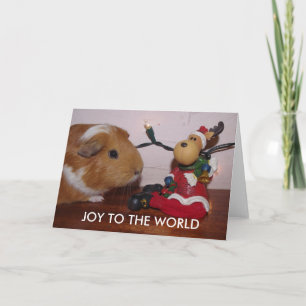 CHRISTMAS GUINEA PIG CARD FEIERTAGSKARTE