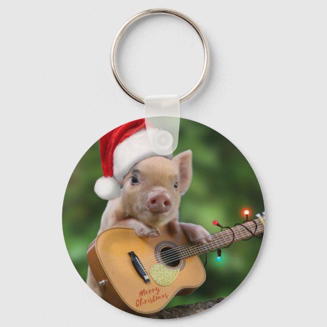 Christmas Guitar Schlüsselanhänger (Vorderseite)