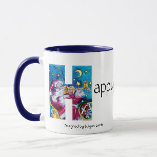 CHRISTMAS H LETTER / GLÜCKLICHES FERIENMONOGRAMM TASSE