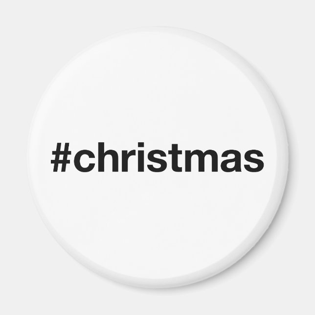 CHRISTMAS Hashtag Magnet (Vorne)