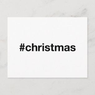 CHRISTMAS Hashtag Postkarte