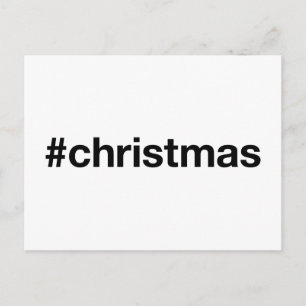 CHRISTMAS Hashtag Postkarte