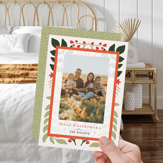 Christmas Hawaiian Quilt Holiday Photo Card Einladung (Von Creator hochgeladen)