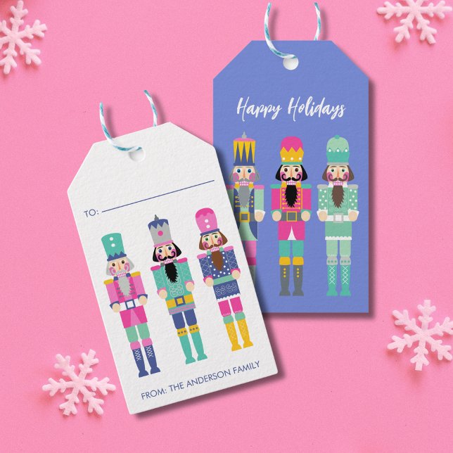 CHRISTMAS HELLE FARBEN NUTCRACKER GIFT STICKER GESCHENKANHÄNGER (Von Creator hochgeladen)