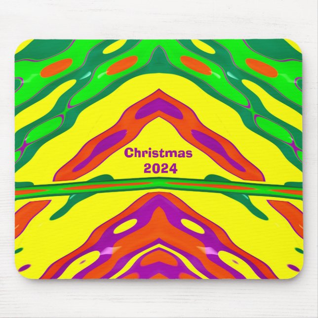 ~ CHRISTMAS ~ helles Fraktal ~ 2024 Mousepad (Vorne)