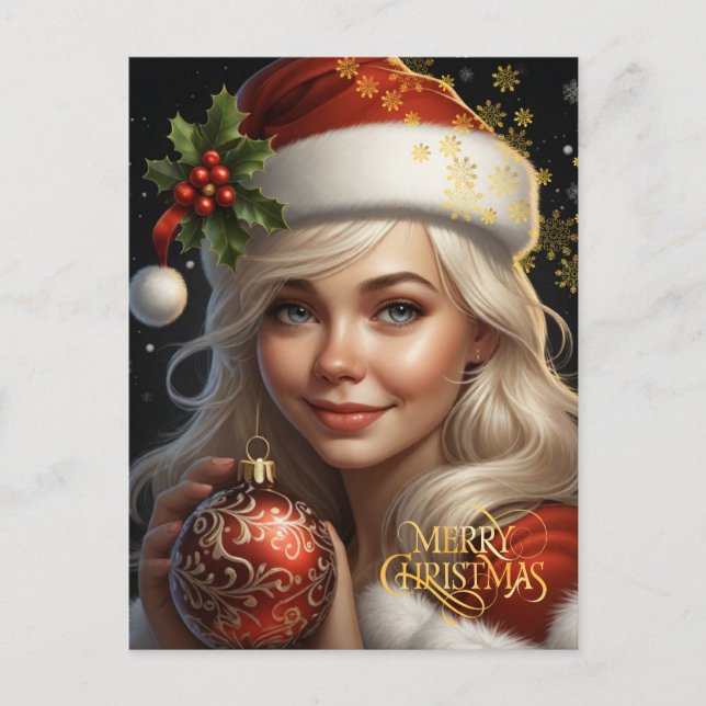 Christmas. Herzlichen Glückwunsch. Postkarte (Vorderseite)