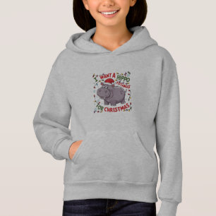 Christmas Hippo Wish Hoodie