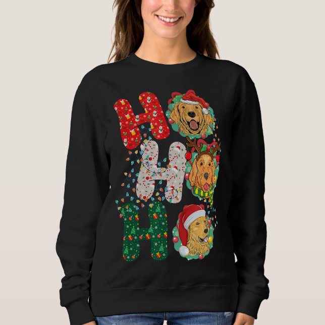 Christmas Ho Ho Ho Golden Retriever Pet 352 Sweatshirt (Vorderseite)