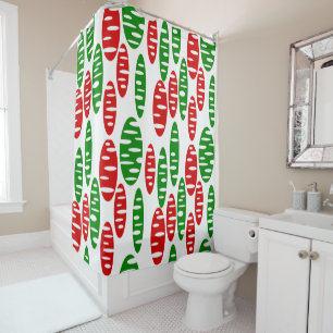 Christmas Holey Ovals Duschvorhang