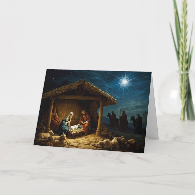 Christmas Holiday Card Baby Jesus Series #1 Karte (Vorderseite)